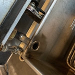 Cracked pot fitting rewelded