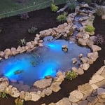 11'x16' pond with an 8' stream with pl