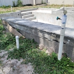 Back of the raised feature wall.