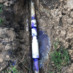 Sprinkler Leak due to damaged line