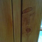Faux knotty pine
