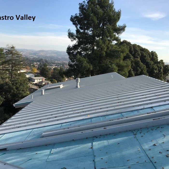 Metal Roofing System in progress