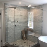 Neo Angle Shower with Header
