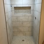Tile walk in shower