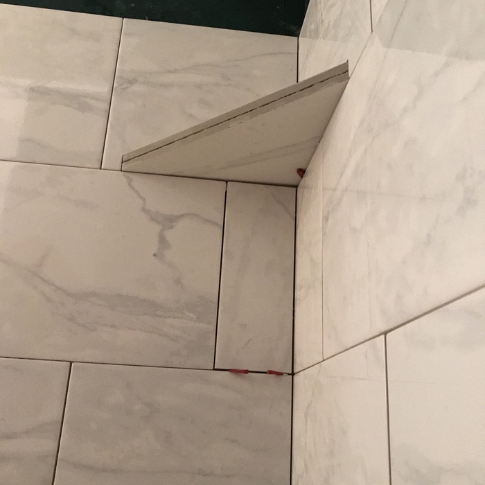 Tile Shelves in walk in shower