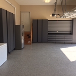 Charcoal cabinets with Lanai Gray Brindle floor