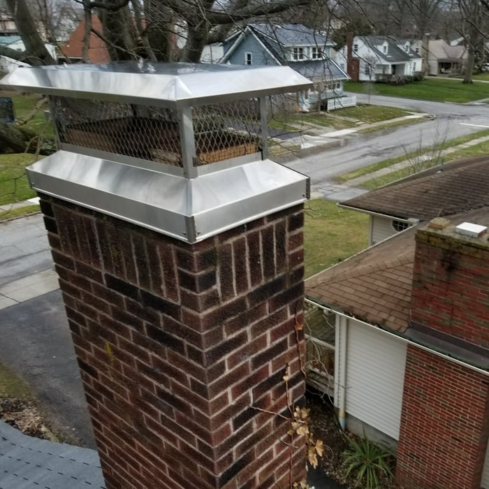 Custom Chimney Cap Installed After