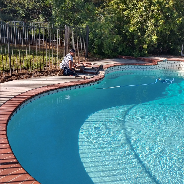 pool steps repair