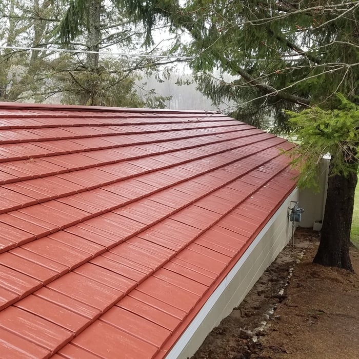 Metal roof washing