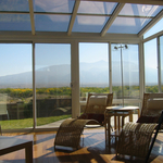 Sunroom with view of the Sandias
