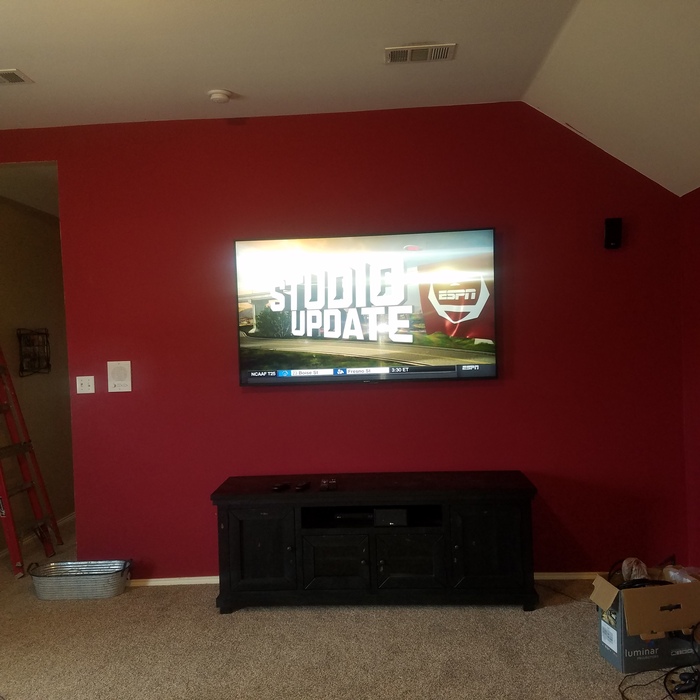 Completed mounting with speakers