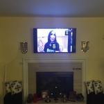 over fireplace mount