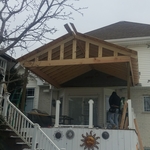 front of over hang