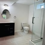 Basement remodel bathroom added