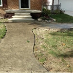 new colored porch and stamped walk