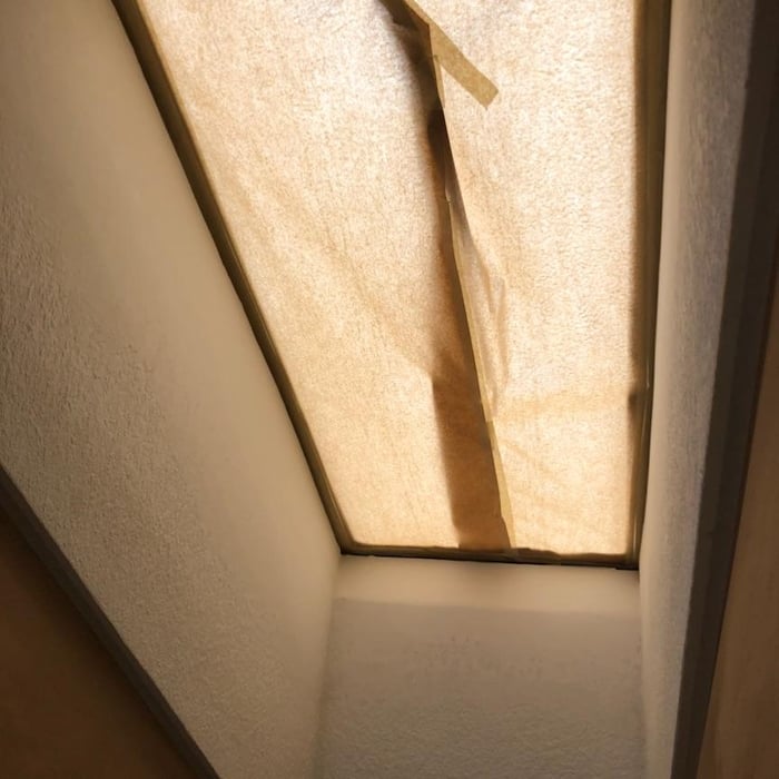 removed old skylight and install new skylight