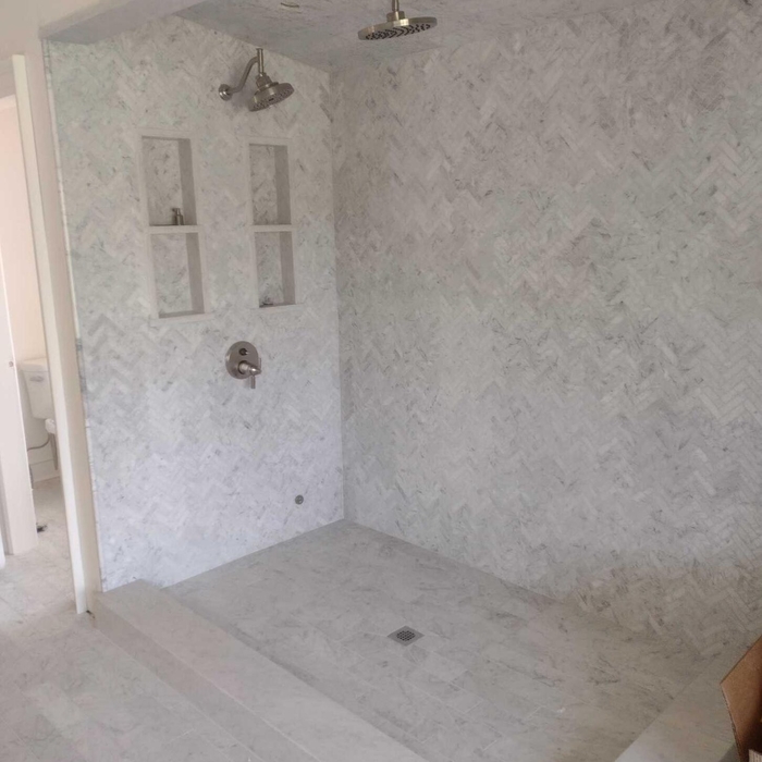 New overhead shower