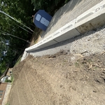 Geogrid in retaining wall