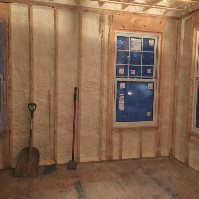 House walls spray foam