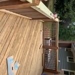 Residential deck exterior painting