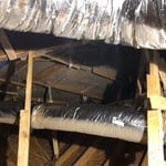 No insulation in this attic before we got started.