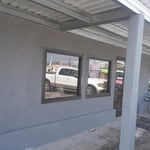 gas station wall stuco