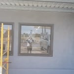 gas station wall stuco