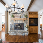 Fireplace - Thin Stone Veneer with Built-in
