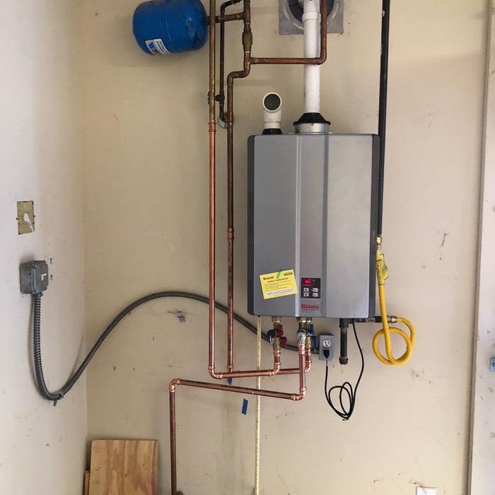 Tankless water heater replaced with a new one