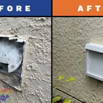 Exterior Vent Before and After