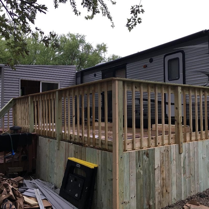 New deck and sunroom addition