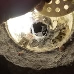 Dry trap in a floor drain