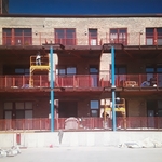 Large steel porch system