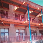 finished steel porch