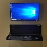 Wallmount monitor and Keyboard