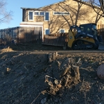 Mobilized our skid loader onsite for work