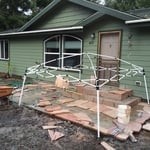 Patio in progress.