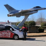 Our van with our Tech Larry