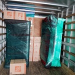 Part of a loaded truck