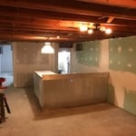 Bar and drywall complete