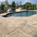 Color stamped concrete patio