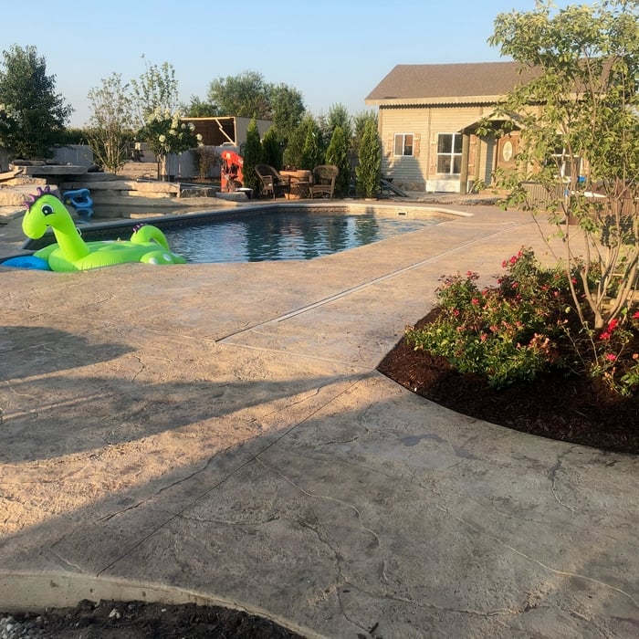 Concrete color stamped