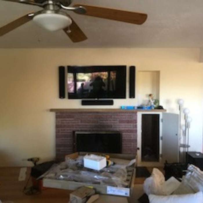 TV wall mount sourround system