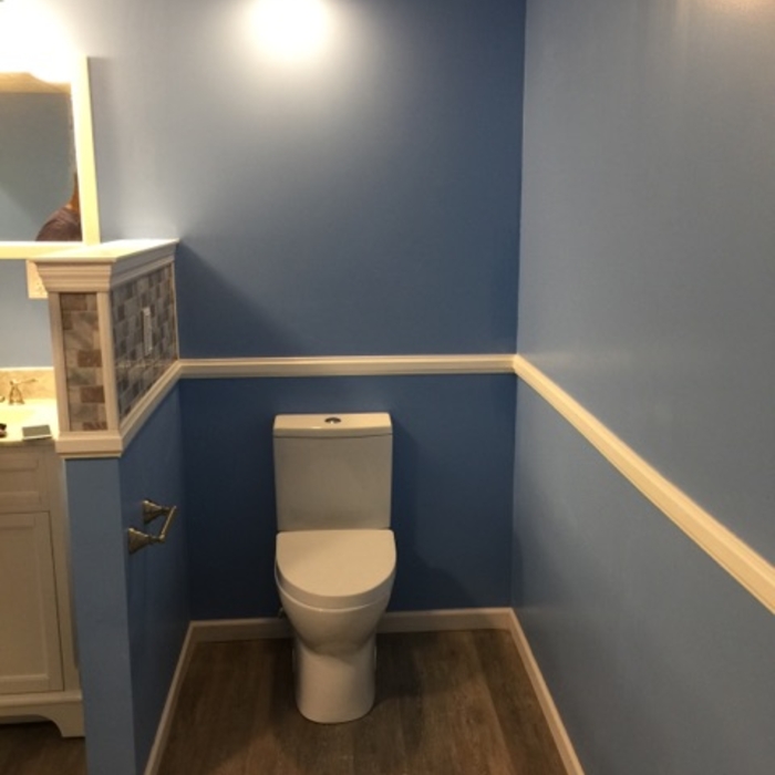 Bathroom toilet area:
