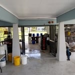 Finished double door (open)