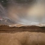 Plastic drapes to contain concrete dust