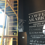 Starbucks wall covering