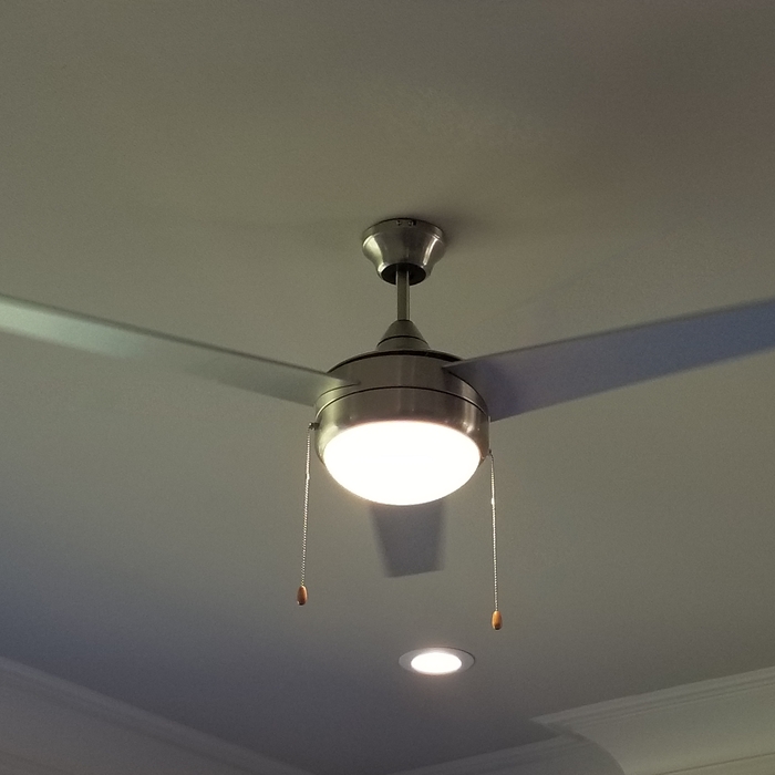 ceiling fan in bedroom