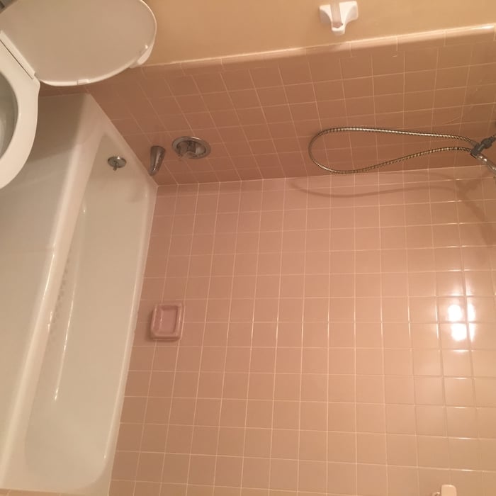 Bathtub and tile surround after