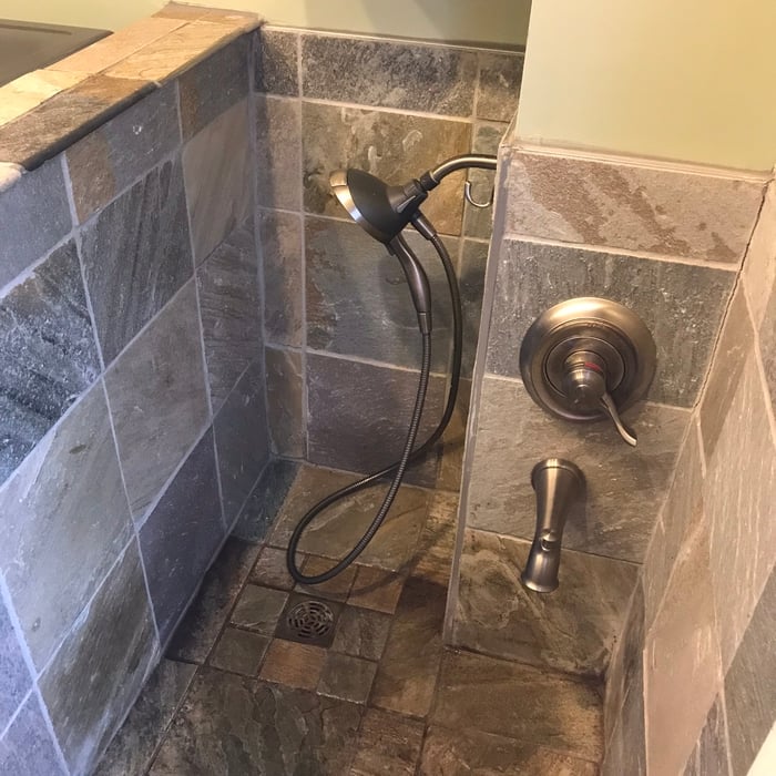 Dog shower in new laundry room